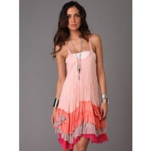 Free People Rayon Crinkle Shift Dress